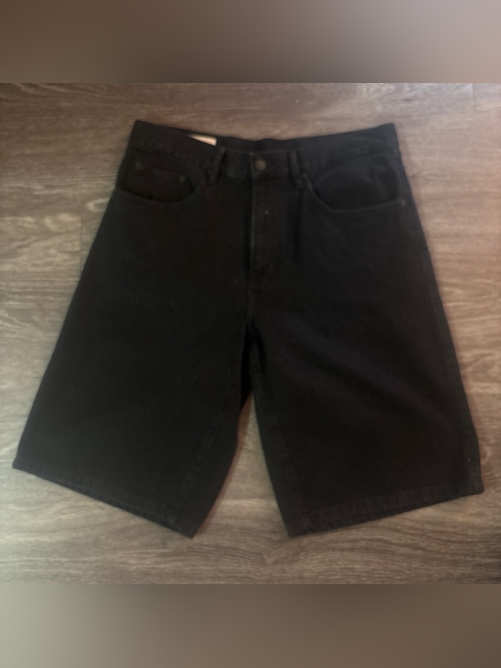 Zara Men's Black Denim Shorts Like New (32)